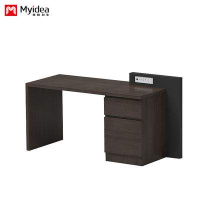 Single Occupancy Wooden Cabinet Table with Side Drawers and Office Desk Panel Used in Commercial Furniture Custom Design