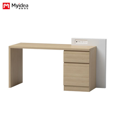 Single Occupancy Wooden Cabinet Table with Side Drawers and Office Desk Panel Used in Commercial Furniture Custom Design