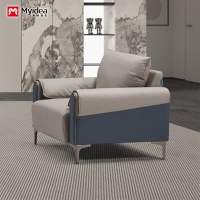 Modern luxury design office sofa set leather coffee table business reception company owner negotiation hotel lobby store lounge area