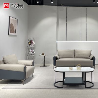 Modern luxury design office sofa set leather coffee table business reception company owner negotiation hotel lobby store lounge area