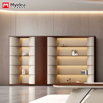 customization atmospheric，luxurious，office data cabinet，multi-layer floor to wall bookshelf，large capacity storage cabinet