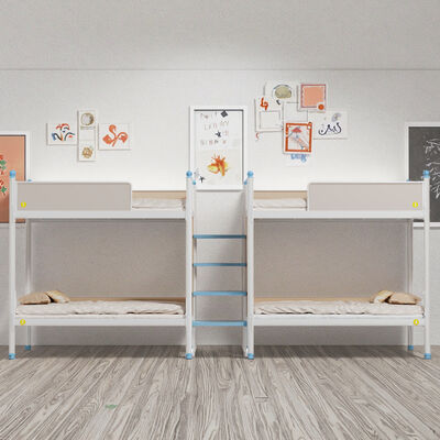 Thickened Four Person Bed, School Dormitory, Stable Bunk Beds for Students, Step Ladder, Multi Person Employee Dormitory Bed