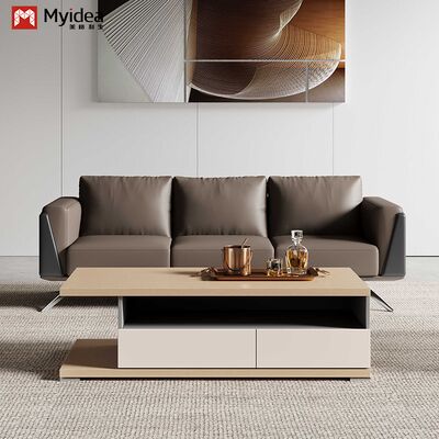 Wood Contemporary Eco-Friendly Commercial Office Double-Drawer Plate Type Panel Table with Melamine