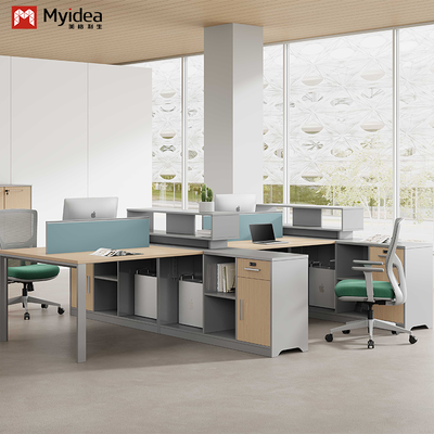 Foshan Furniture Source Factory Direct Supply Staff Desk Office Staff Desk with Storage Cabinet